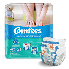 Comfees Boy Training Pants - Size 4, 6 bags of 19, CMF-B4
