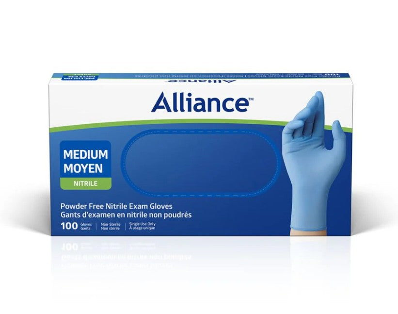 Medline Alliance™ Powder-Free Nitrile Exam Glove, Blue, 1000/Case