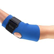 Airway Champion Medium Neoprene Elbow Support W/ Encircling Strap Blue MD (9 3/4 - 11") W/ Elbow Opening, 1 Each, 0302-M