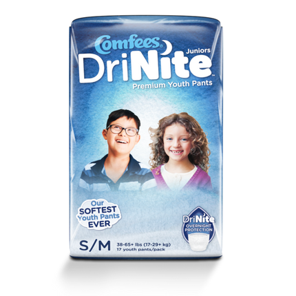 Comfees Youth Pants, Small/Medium, 4 bags of 17, CMF-YSM