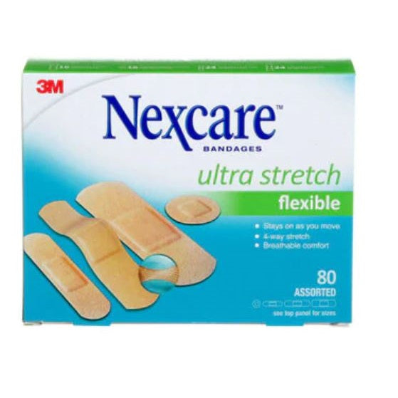 Nexcare™ Ultra Stretch Bandages, Assorted Sizes 80 each/pack, 12 pack/case CS203-CA