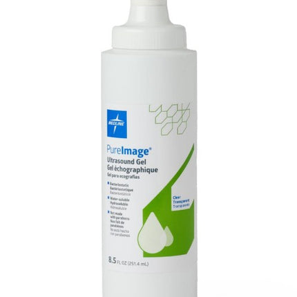 Medline PureImage Ultrasound Gel, Nonsterile, Clear, 8.5 oz. Squeeze Bottle with Flip-Top Cap,12/Case, CTR001305