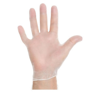 compare product O&M Halyard Canada ULC Exam Glove, Synthetic Vinyl, Clear, 100 each/box, 10 box/case