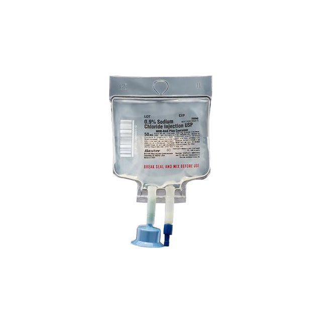 Baxter 0.9% Sodium Chloride Injection Solution, 50mL, 4 each/pack, JB0042