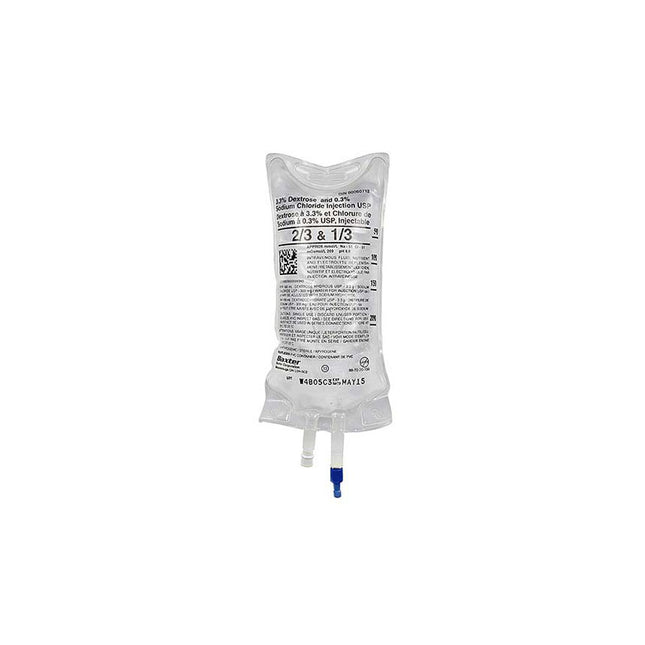 Baxter 3.3% Dextrose and 0.3% Sodium Chloride Injection Solution, 500mL, 24 each/case JB1033