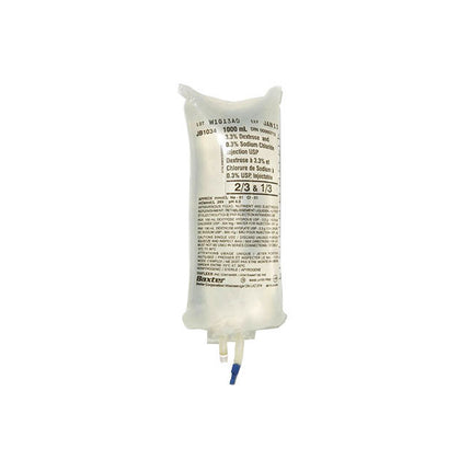 Baxter 3.3% Dextrose and 0.3% Sodium Chloride Injection Solution, 1000mL, 12 each/case JB1034