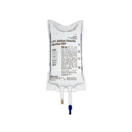 Baxter 0.9% Sodium Chloride Injection Solution 250mL, 30 each/case, JB1322P