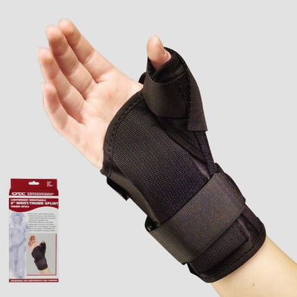 Airway OTC Max 8" Wrist/thumb Splint/spica Black Large (7 1/2 - 8 1/2") Left Radial Stay & Palmer Splint, 1 Each, 2087/L-L
