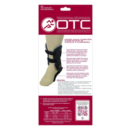 Airway OTC Ankle Stabilizer, Hinged Bars, Left, Medium, Black, 2091/L-M