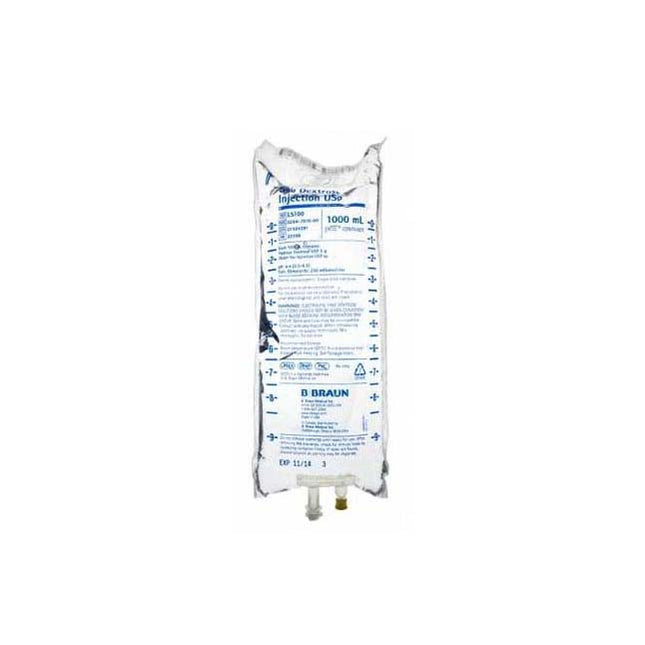 B. Braun 5% Dextrose Injection USP, Adult/Pediatric, 1000mL, 12 each/case, L5100 / BBL5100