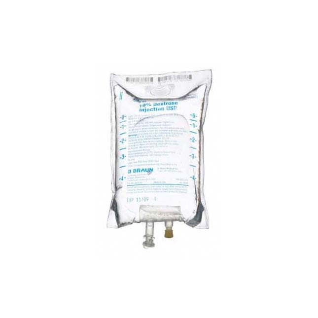 B. Braun 10% Dextrose Injection USP, Adult/Pediatric, 500mL, 24 each/case, L5201 / BBL5201