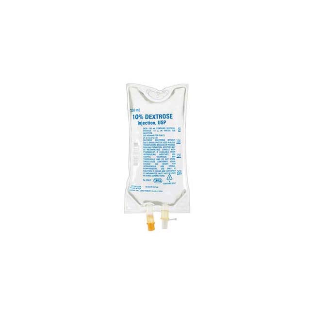 B. Braun 10% Dextrose Injection USP, Adult/Pediatric, 250mL, 24 each/case, L5202 / BBL5202