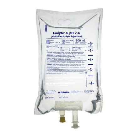 B. Braun Isolyte® S pH 7.4 (Multi-electrolyte Injection), 24 each/case, L7071/ BBL7071
