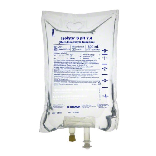 B. Braun Isolyte® S pH 7.4 (Multi-electrolyte Injection), 24 each/case, L7071/ BBL7071