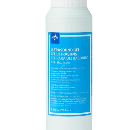 Medline PureImage Ultrasound Gel, Nonsterile, Blue, 8.5 oz. Squeeze Bottle with Flip-Top Cap, 12/Case, MDS092005