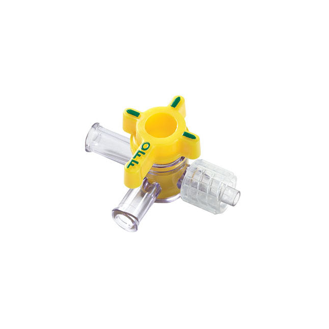 Stevens HI-FLO™ Intravenous Stopcock, Large Bore, 3-Way, ID 9Fr, 50/case, MX4311L.