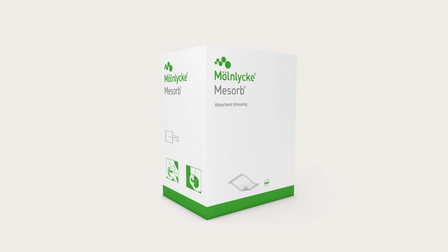 Molnlycke Health Care Mesorb Absorbent Dressing, 20cm x 30cm Wound Pad, 23cm x 30cm  30 each/box, 4 box/case  677801