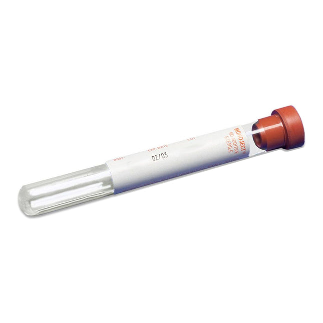 Cardinal Health Monoject™ Silicone Coated Blood Collection Vacuum Glass Tube without Additive, 15ML, 16 x 125MM, 100 each/box, 8881301819