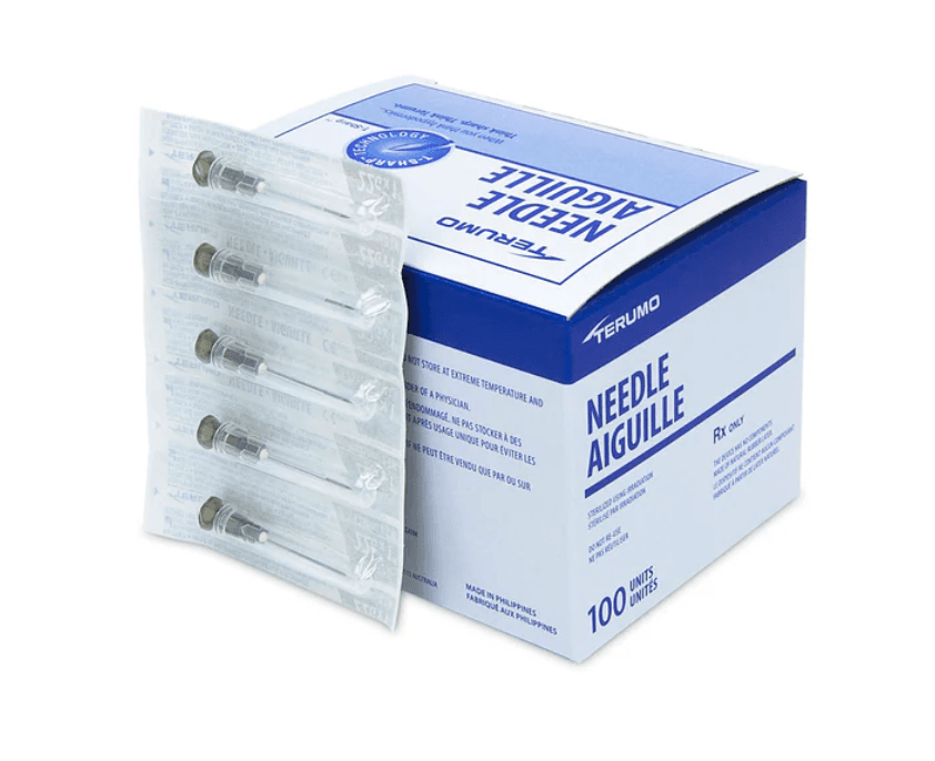 Terumo Hypodermic Needle, Thin Wall, L1" OD 22GA, 100 each/box, 10 box/case NN-2225R / NN2225R