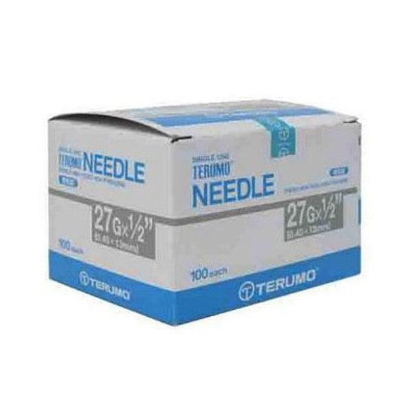 Terumo Hypodermic Needle, Regular Wall, L1/2" 27GA 100 each/box, 10 box/case NN-2713R / NN2713R