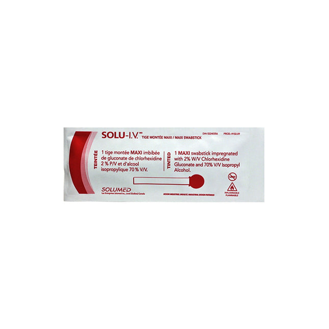 3M (Solventum) 3M™ SoluPrep™ Large Swab, Tinted, 2% w/v CHG/70% v/v IPA,  30 each/box, S10209 / 102.09