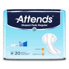 Attends shaped pads super 24.5", 4 bags of 20, SPSA