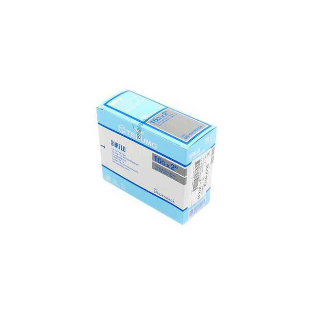 Terumo SURFLO® IV Catheter, ETFE, L2-1/2" OD 16GA, Gray 50 each/box, SR-OX1664CA / SROX1664CA