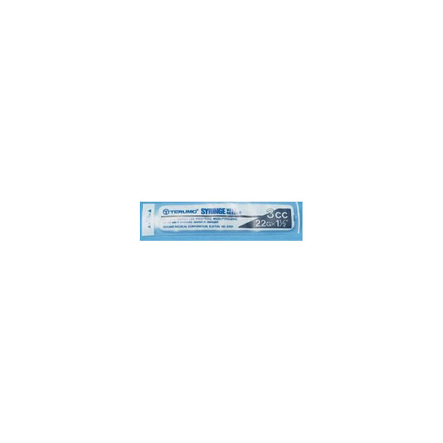 Terumo® Hypodermic Syringe, 3cc, with L1-1/2" ODSEC 21GA Ultra Thin Wall Needle, 100 each/box, SS-03L2138