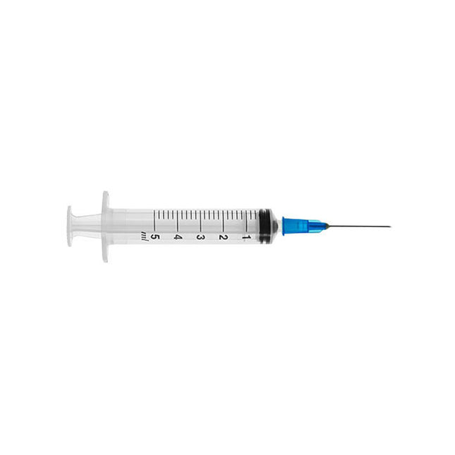 Terumo Hypodermic Syringe, With L1" ODSEC 20GA Ultra Thin Wall Needle, 0.2cc Graduation, 5cc, 100 each/box, 6 box/case, SS-05L2025 / SS05L2025