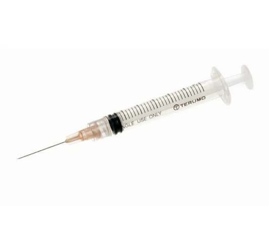 Terumo Syringe & Needle Hypo 3cc 25x5/8in L/L Tw 100/box 10 Box/case SS-03L2516/ SS03L2516