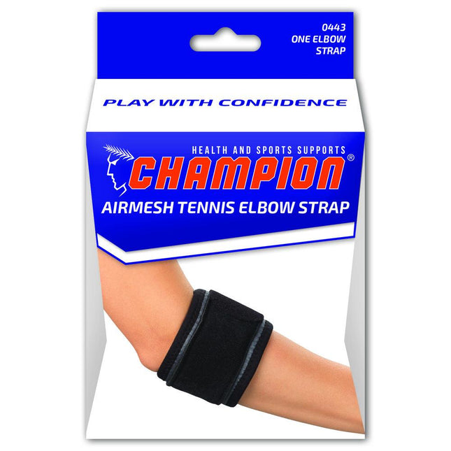 Airway Champion Tennis Elbow Strap Black, Large, 1 Each, 0443-L
