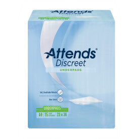 Attends Discreet Underpad, 23" x 36", 10 bags of 15, UFS236RG