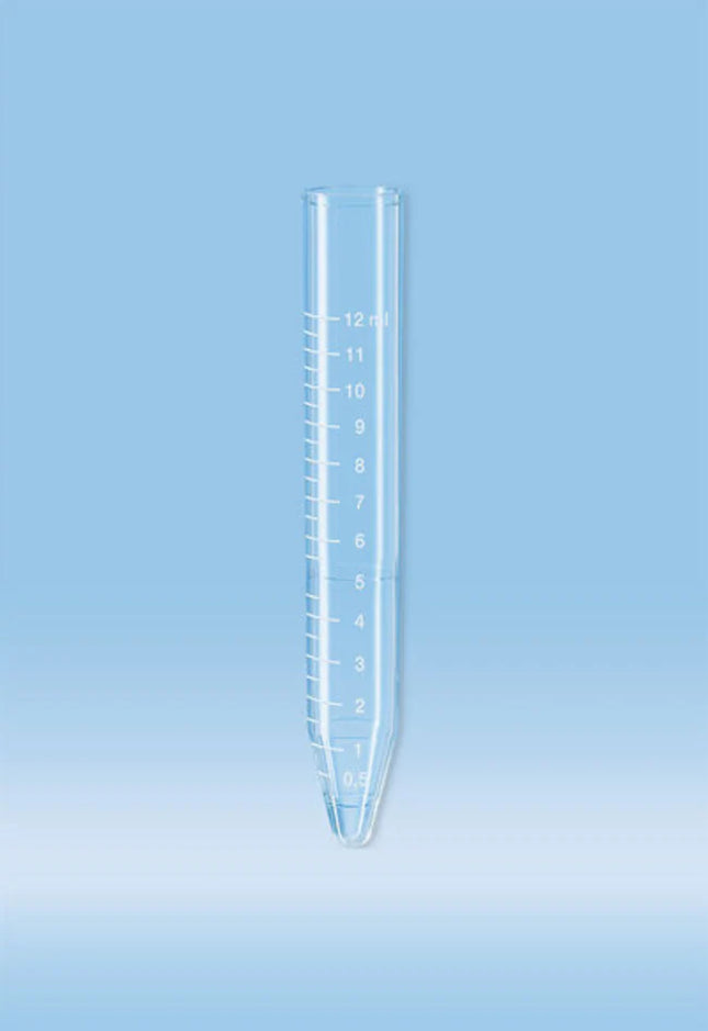 TUBE CENTRIFUGE 12ml CONICAL BASE PS NO CAP N/S CA/1000 57.462.300