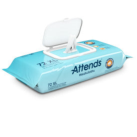 Attends Washcloths Scented, 8.7" x 12.6", 12 packs of 72, WCCP1000