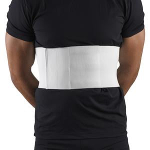 Airway OTC Minimum Elastic Men's 6" Rib Belt 2X-Large (45-48") Wrap-around Hook & Loop Closure White L, 1 Each, 2459-2L