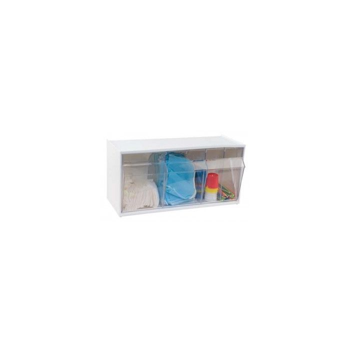 Deflecto Sundry Tilt Bin, 4 Bins, Black, 1 EA, 20404OP - A Medi Supplies