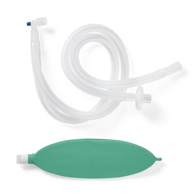 Medline Adult Corrugated Anesthesia Circuit, 40" (1.0 m) , Adult, 1 BV Filter, 3 L Bag, Gas Sampling Line, Size 5 Mask with Tail Valve, 20/CS, DYNJAA0104