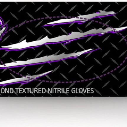 Grizzly Grip 8 Mil Black Diamond Nitrile Gloves, 100 Gloves/Box, X - Large, GGDTBK8MXL - A Medi Supplies