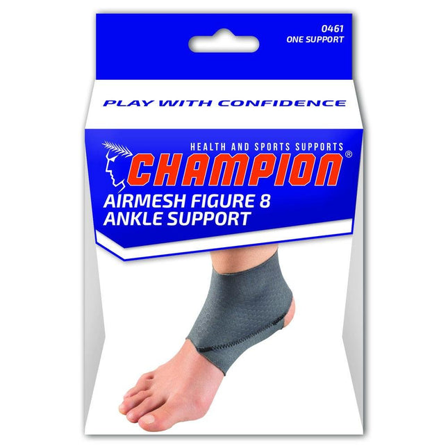 Airway Champion Airmesh Figure 8 Ankle Support Charcoal X - Large, 1 Each, 0461 - XL - A Medi Supplies