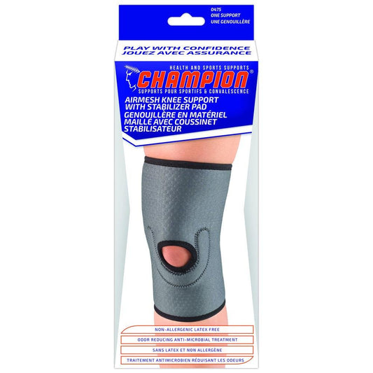 Airway Champion Airmesh Knee Support With Stabilizer Pad X - Large, 1 Each, 0475 - XL - A Medi Supplies