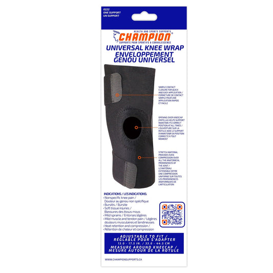 Airway Champion Universal Knee Wrap One Size 13"" - 17 1/2", 1 Each, 0222 - A Medi Supplies