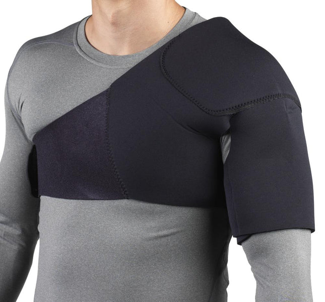 Airway Neoprene Minimum Shoulder Support W/gel Pack Pocket L (51" - 60") Black Latex - free, 1 Each, 0327 - L - A Medi Supplies