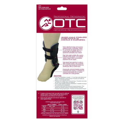 Airway OTC Ankle Stabilizer, Hinged Bars, Left, Medium, Black, 2091/L - M - A Medi Supplies