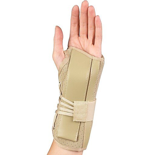 Airway OTC Wrist Splint Cock - up Maximum Support With Suede Finish Right Medium (5.5 - 6.5") Latex - free, 1 Each, 2360RM - A Medi Supplies