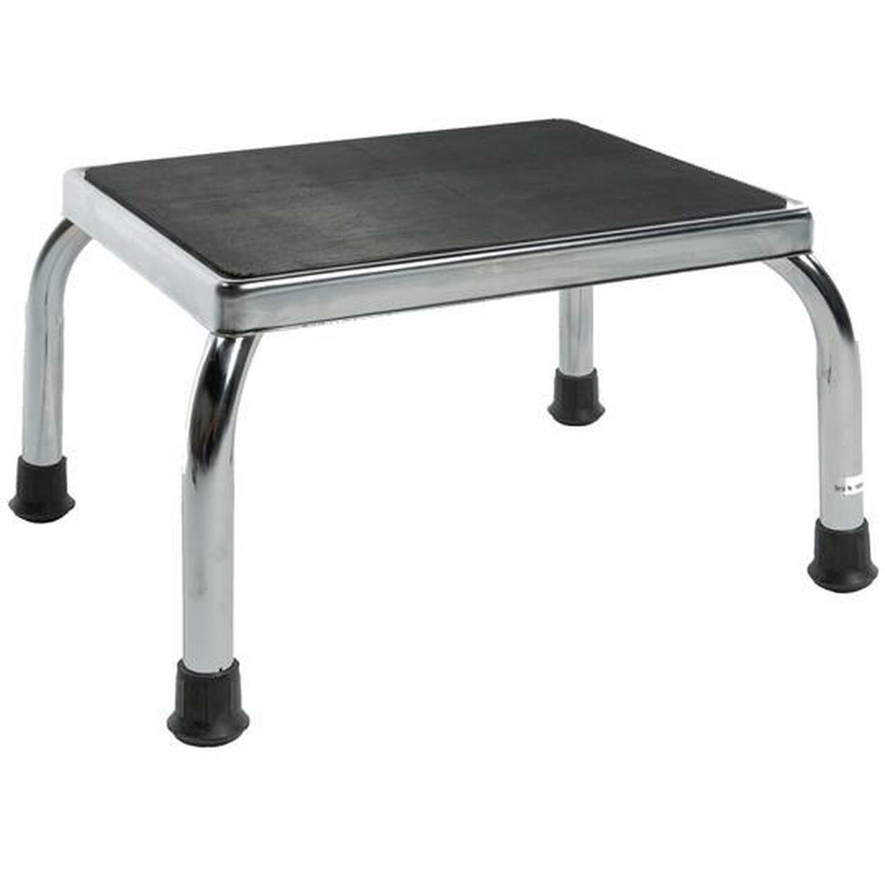 Airway Pcp 9" Foot Stool Chrome Legs W/ Rubber Tips Non - skid 10" X 14" Top Tip - proof 300lbs, 1 Each, 5008 - A Medi Supplies
