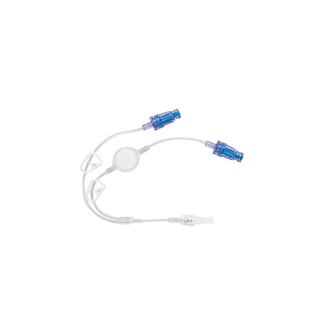 BD MaxZero™ Extension Set, pressure rated minibore, bifuse, 2 bonded MaxZero™ Needle-free Connectors, 2 slide clamps, spin male luer lock, L7" 50 each/box, MZ5307