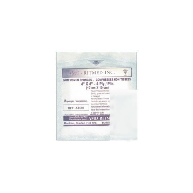 AMD Ritmed Gauze Sponge, 4 - Ply, White, 3X3IN, 200 each/pack, 2103 - CH - A Medi Supplies