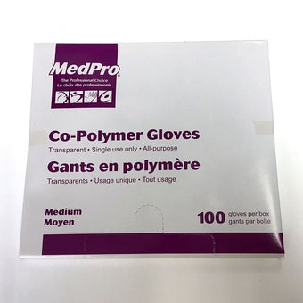compare product AMG Medical MedPro® Co-Polymer Glove, Medium, 100 each/pack, 014-310
