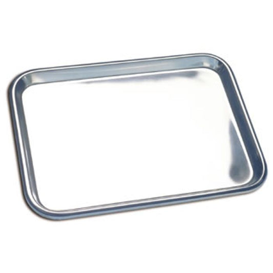 Stainless - Steel Flat Tray, 11" x 7.5" x 0.75" (28.5 x 19 x 2 cm), 1 EA, 020 - 527 - A Medi Supplies