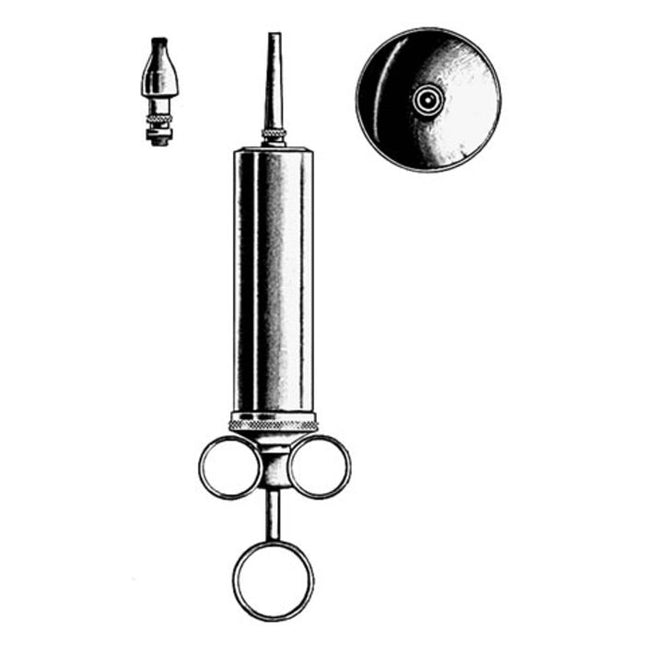 AMG Metal Ear Syringe with 2 Tips and Shields, 20 oz, 1 EA, 602-310